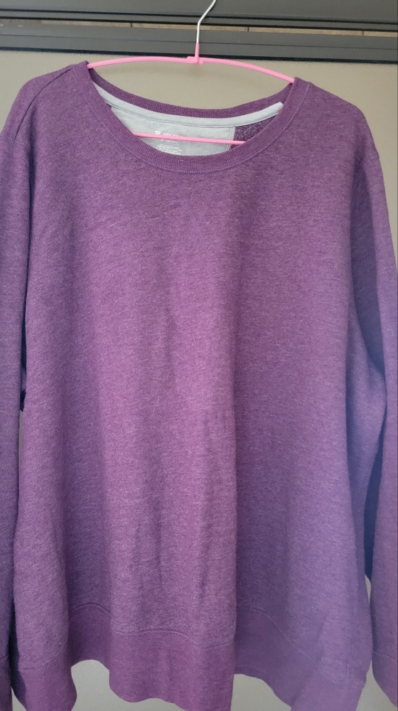 EUC Tek Gear Long Sleeve Sweatshirt Purple 3X